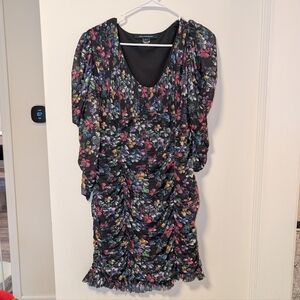 French Connection Multicolor Floral Long Sleeve Dress